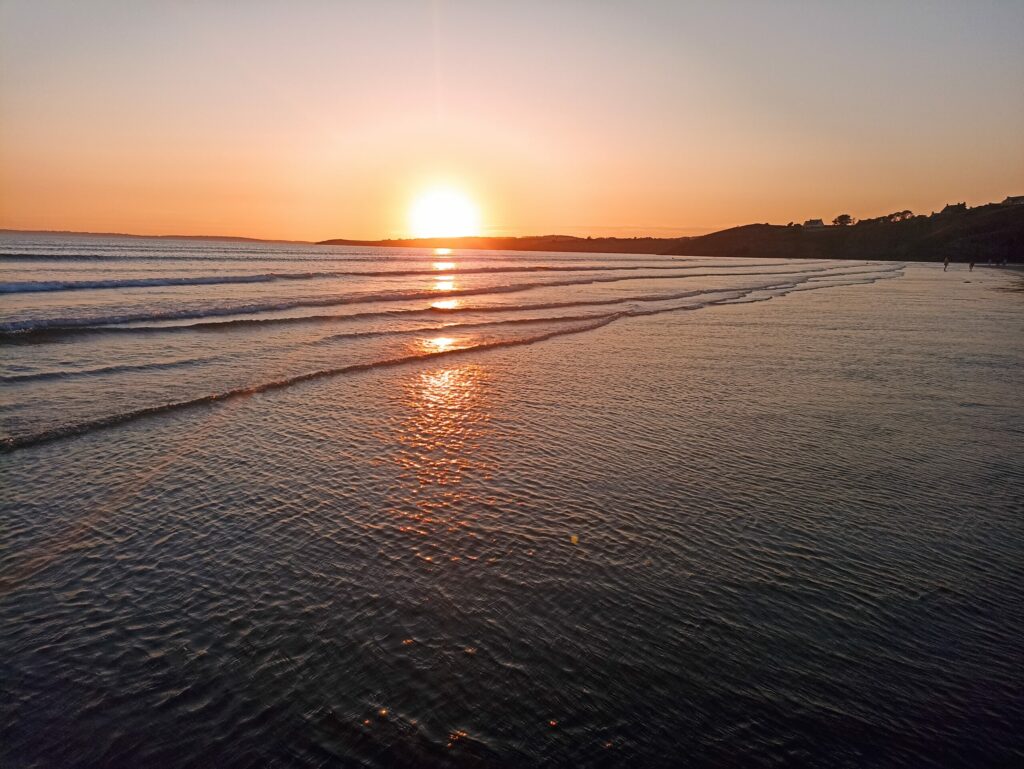 coucher de soleil plage de Pentrez